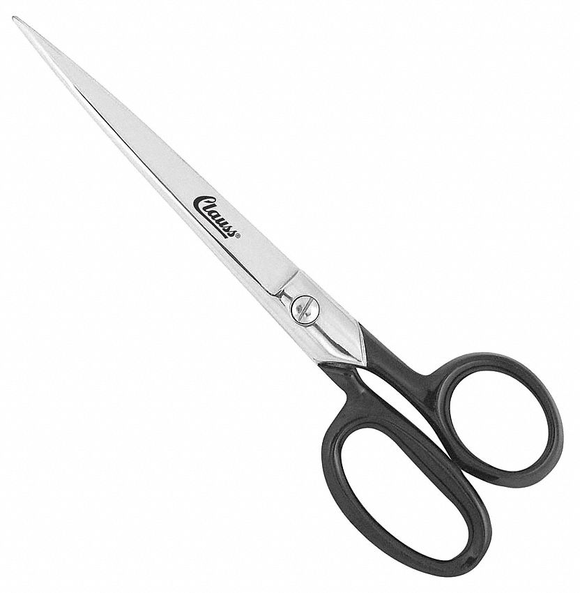 CLAUSS Ribbon Shears, Fabric and Thread, Straight, Ambidextrous, Nickel Chrome, Length of Cut: 4 5/8"   Snips, Shears And Scissors   10F756|10183