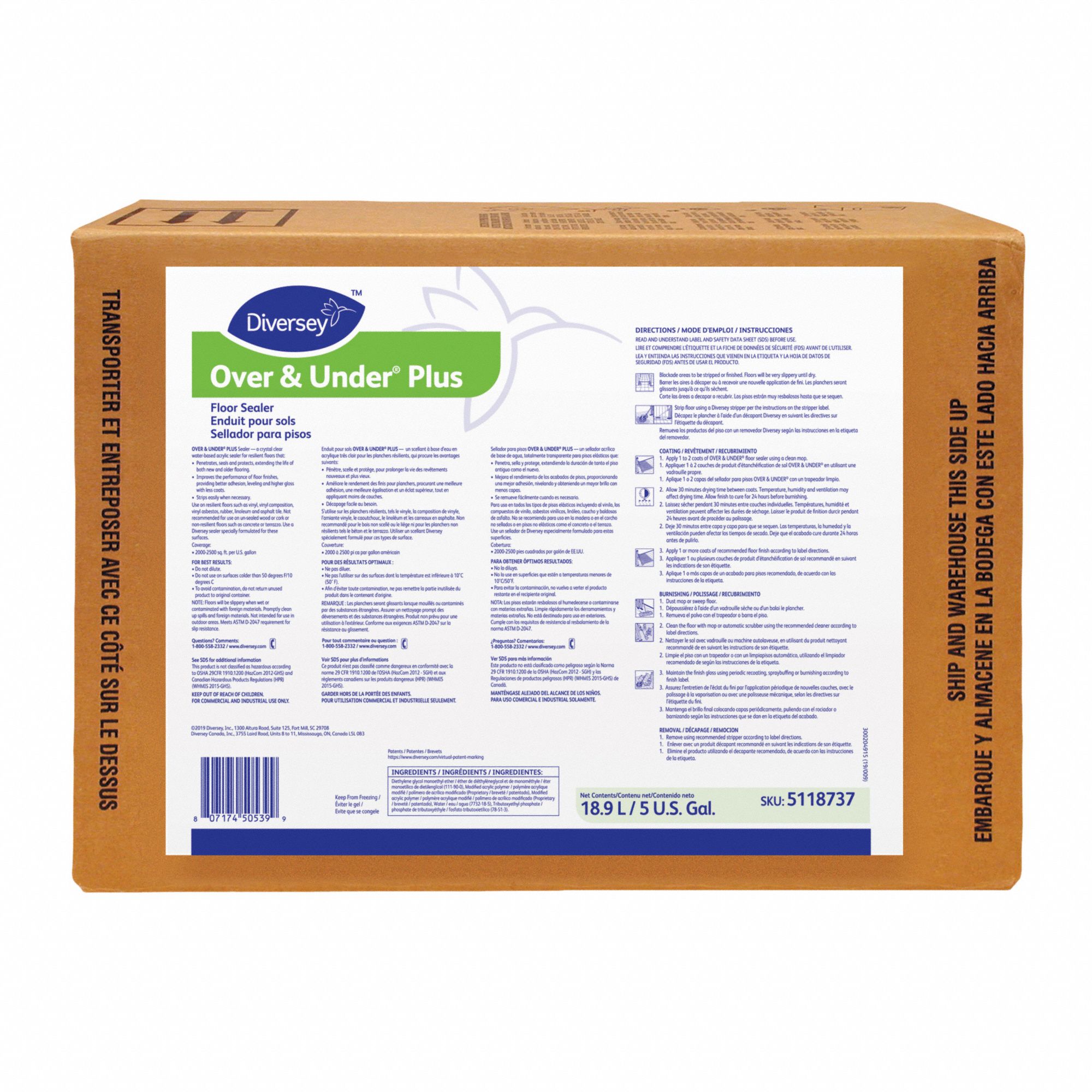 Floor Sealer High Gloss 5 gal Box