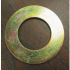 TENSION FLAT WASHER, L9, 1/4 IN BOLT, 41/64 IN OS DIA, YLW, LOW CARBON STEEL/ZINC-PLATED, PKG 100