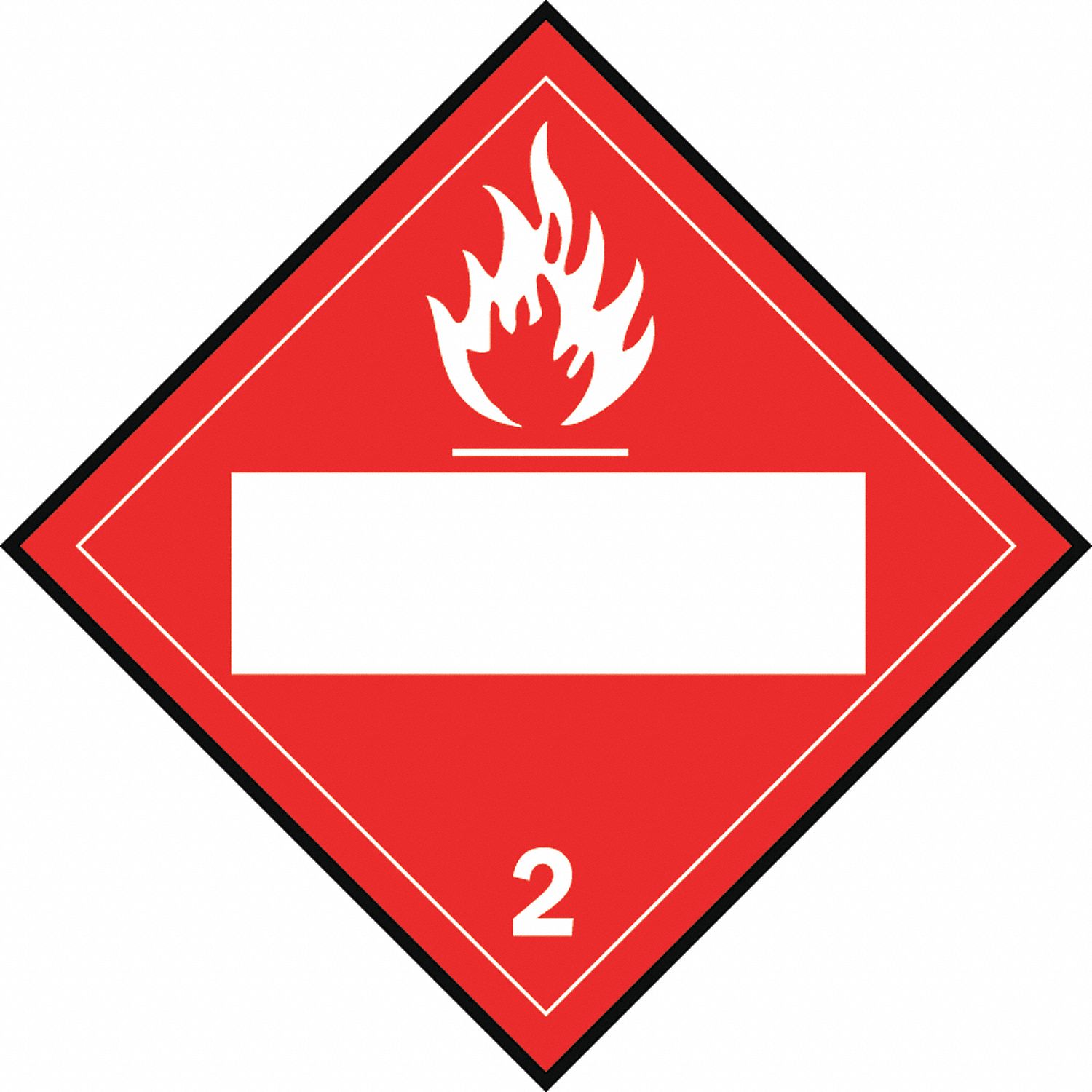 FLAMMABLE GAS PLACARD, CLASS 2, 10 3/4 IN, STYRENE