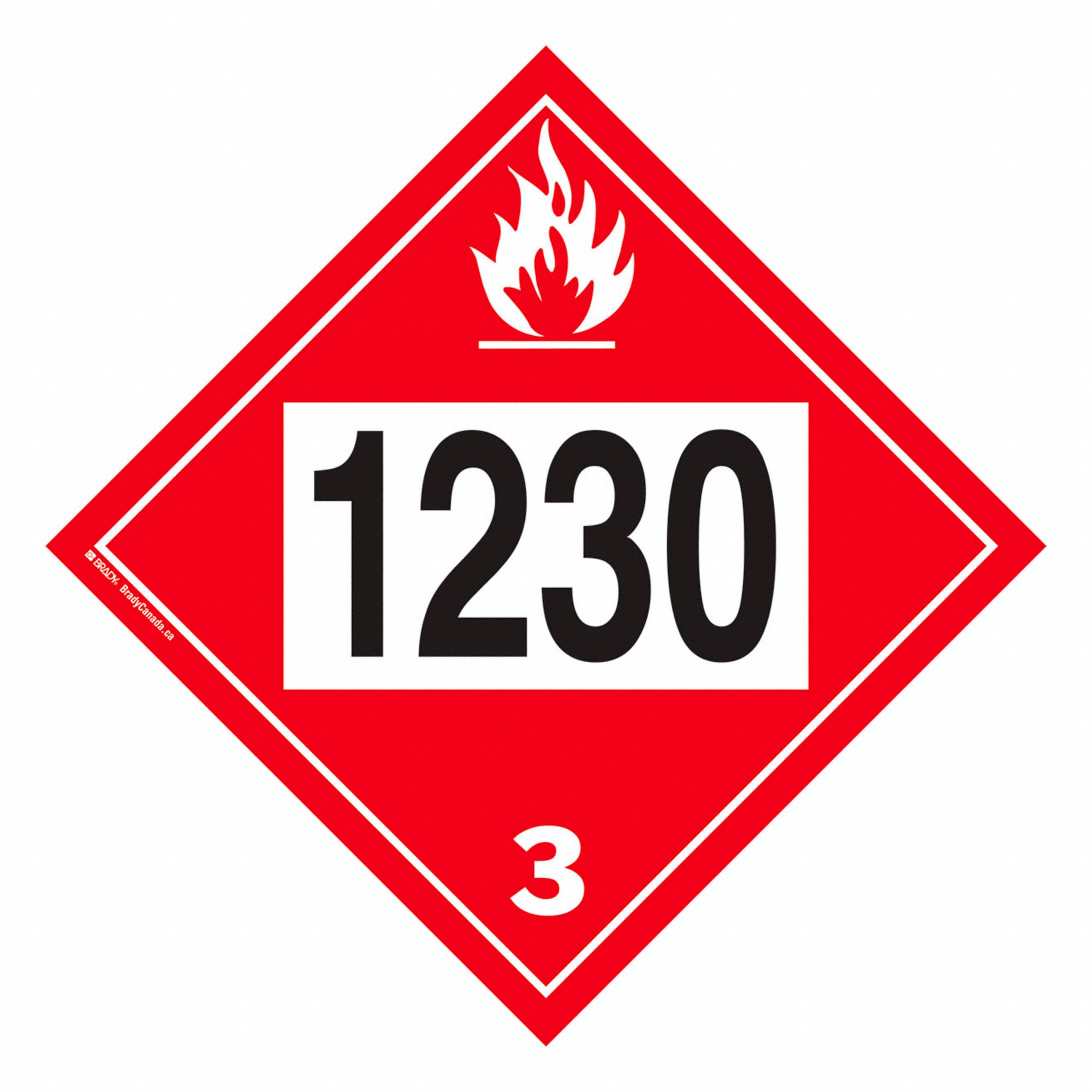 PLAQUE A LIQUIDE INFLAMMABLE,CLASSE 3,10 3/4 PO,STYRÈNE