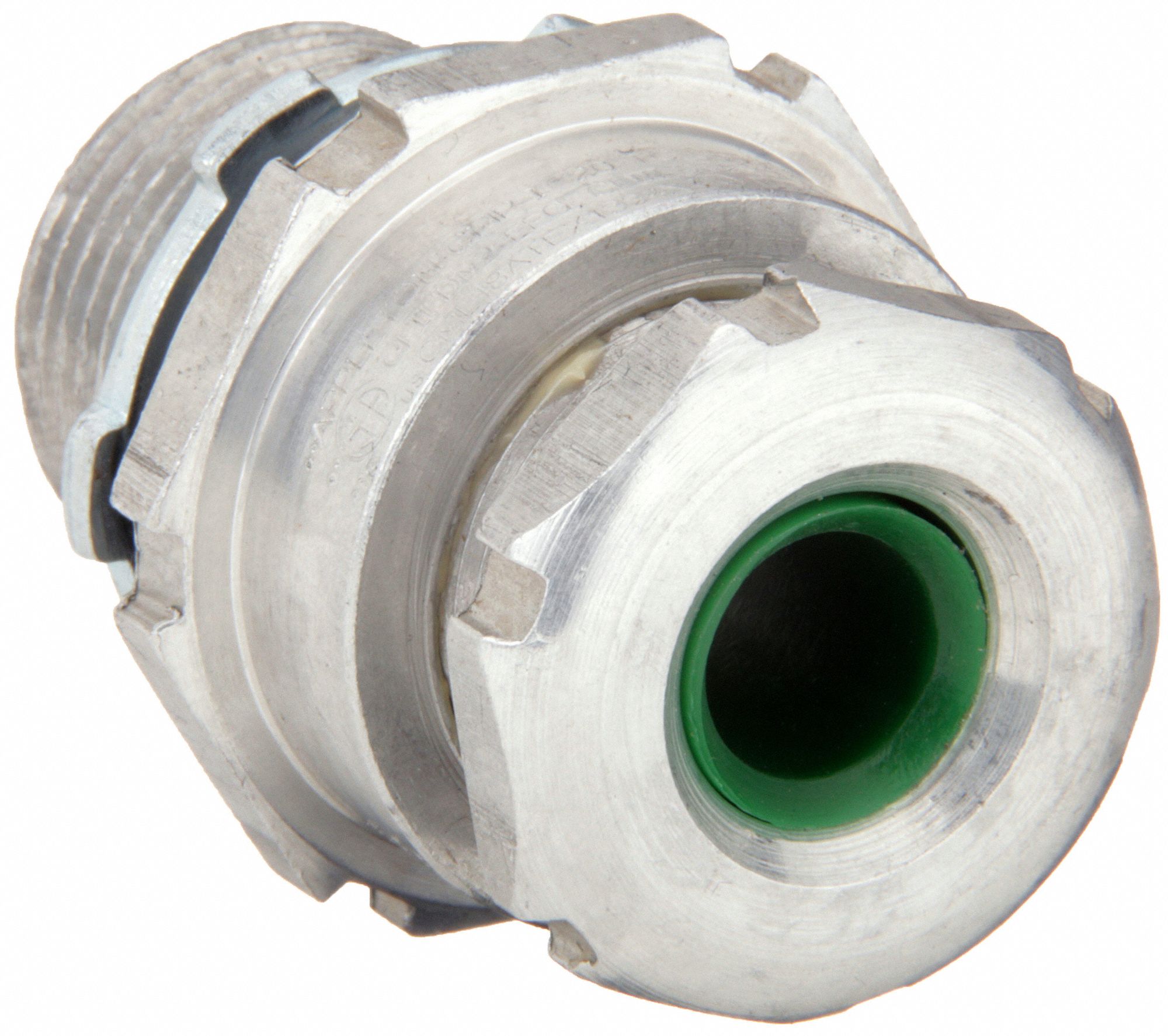 Enhanced Rating Cord Connector: Aluminum, 1 1/4 in MNPT, 0.92 in to 1.27 in, Silver