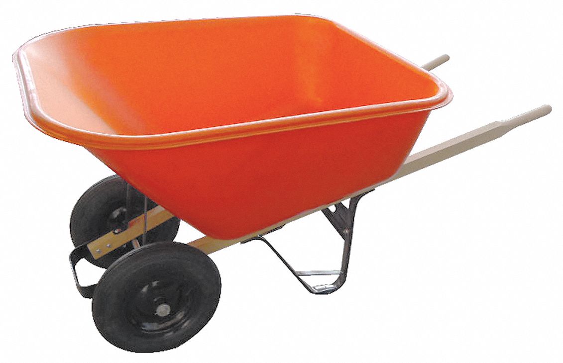 WHEELBARROW,POLY,8 CU. FT.,PNEUMATI