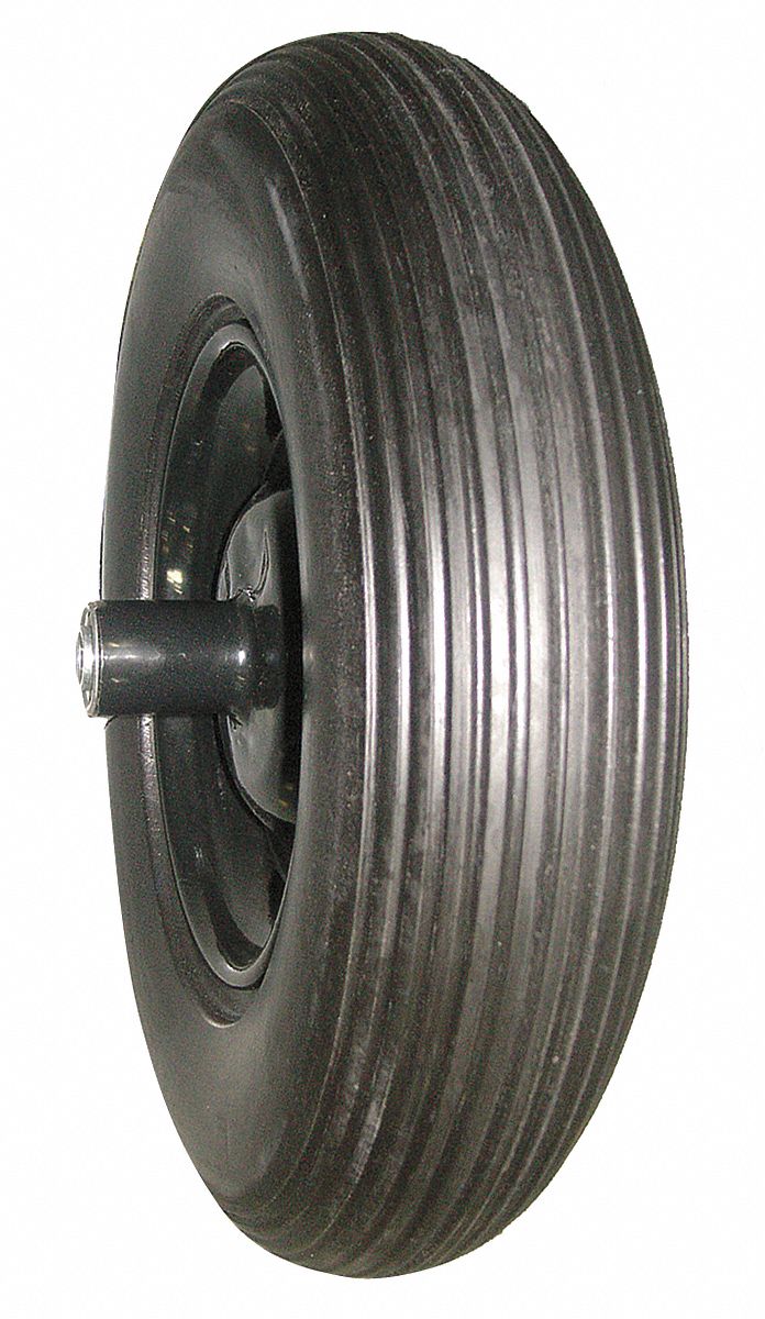 WHEELBARROW TIRE,RIBBED,16 IN. DIA.