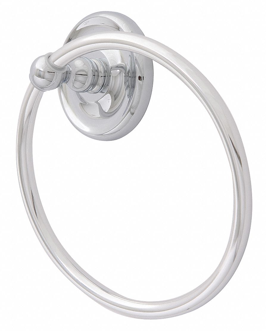 TOWEL RING: 04-7904, WALL MOUNT, 2¾ IN BASE H, 2¾ IN BASE WD, 5 7/8 IN RING H, ZINC