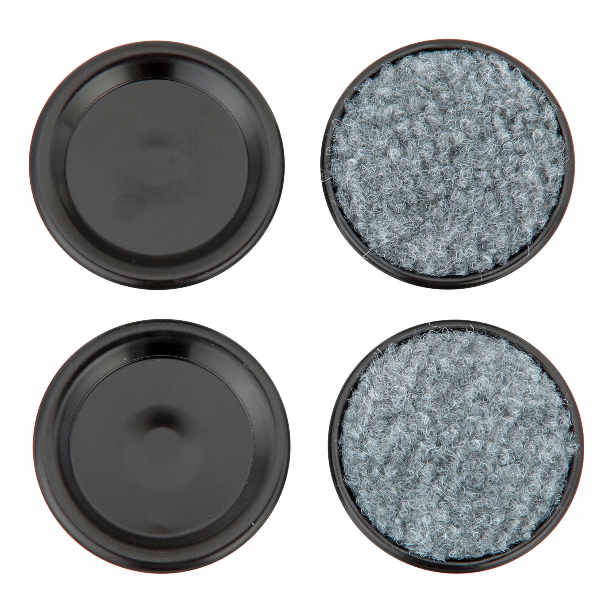 Furniture Protective Leg Tips: Aluminum, Round, Brown, 2 1/4 in Overall Dia