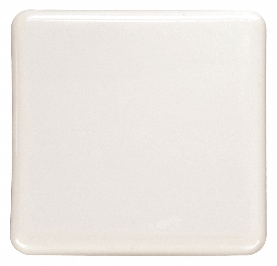 Furniture Glides: Plastic, 2 1/2 in Overall Wd, Square, Tan, 2 1/2 in Overall Lg