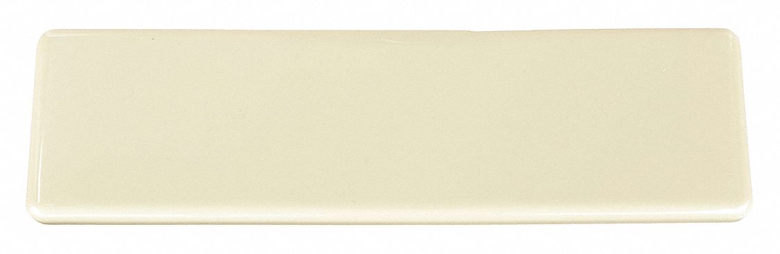 Furniture Glides: Plastic, 2 1/2 in Overall Wd, Rectangle, Tan, 9 in Overall Lg