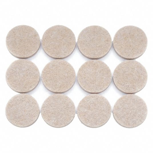 Felt Pads, Self-Stick, Round, 3/4, Pk20 10G211