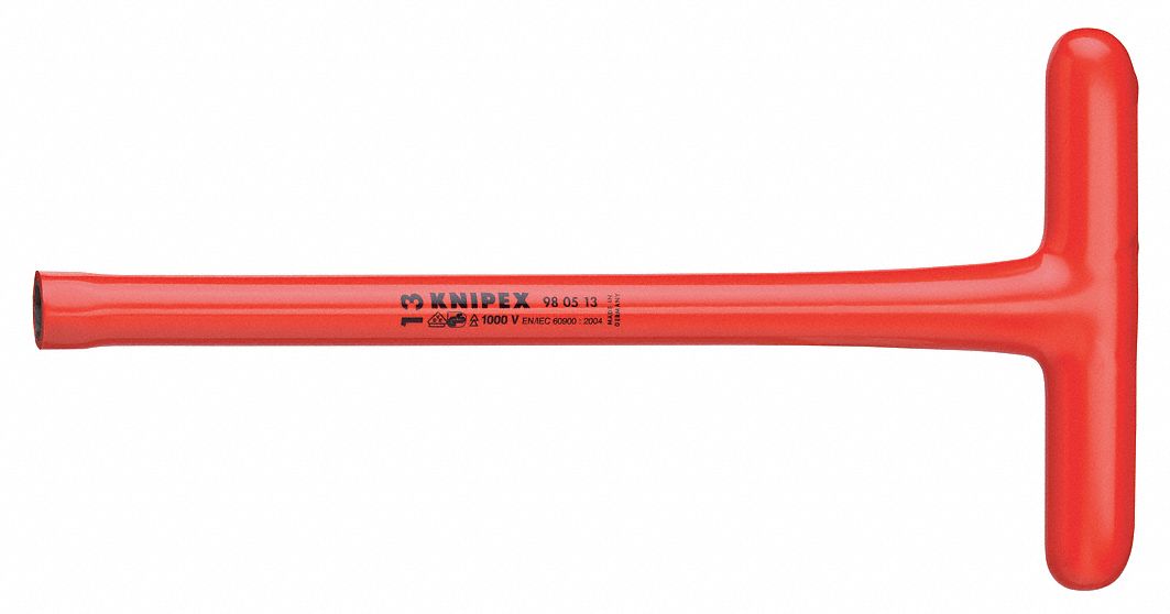 Hollow Round Shank Nut Driver: T-Handle, Metric, Without Magnetized Tip, Std, 13 mm Tip Size