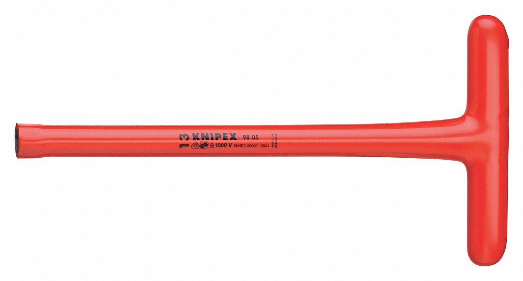 Hollow Round Shank Nut Driver: T-Handle, Metric, Without Magnetized Tip, Std, 19 mm Tip Size