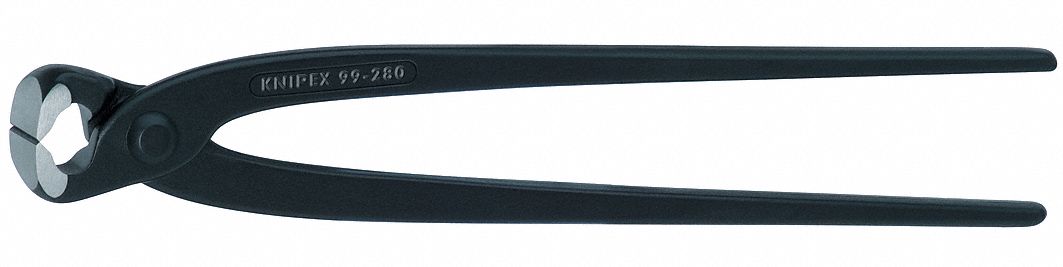 END CUTTING NIPPERS, 11 IN OVERALL L, FOR 0.11 IN MAX WIRE THICK, STEEL, STEEL