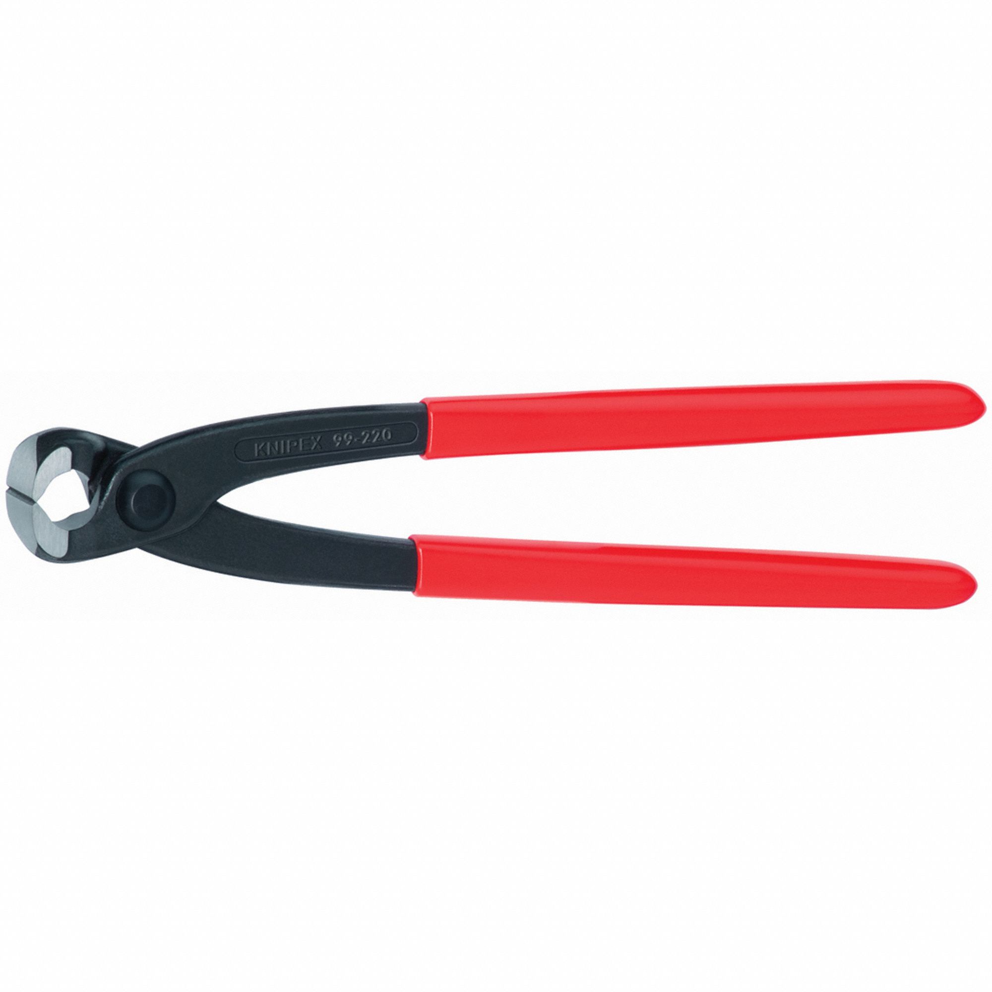 End Cutting Nippers: 11 3/4 in Overall Lg, For 0.13 in Max Wire Thick, Steel, Plastic