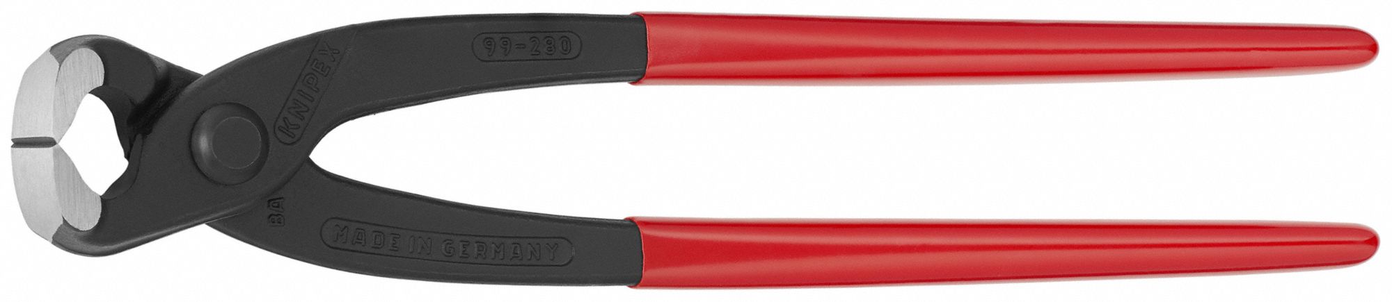 End Cutting Nippers: 11 in Overall Lg, For 0.11 in Max Wire Thick, Steel, Plastic