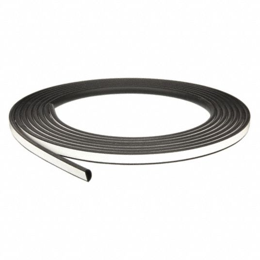 TRIM LOK INC Adhesive Foam Rubber Seal: 100 ft Overall Lg, 1/2 in Overall  Wd, 1/2 in Overall Ht