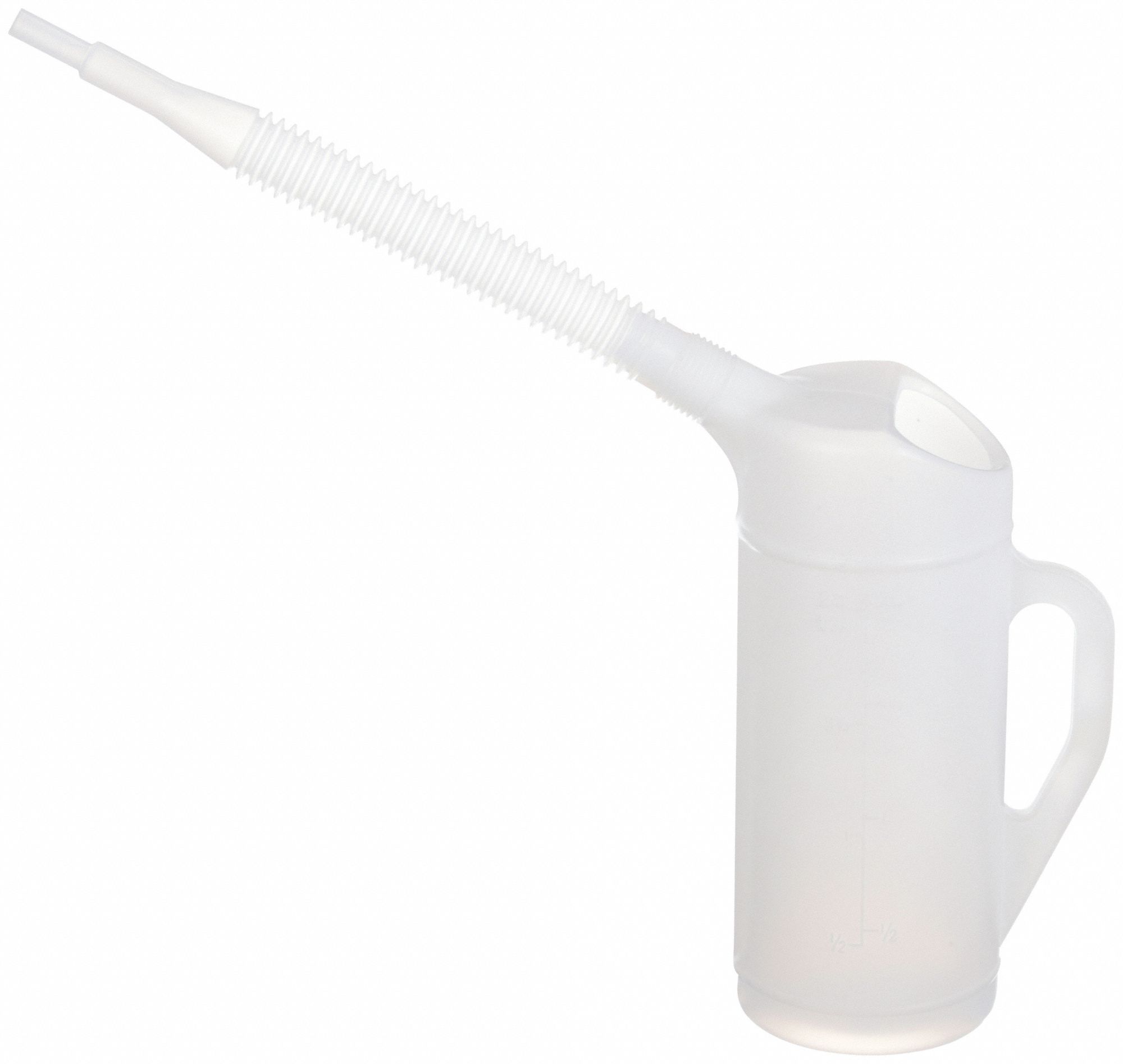 MEASURING CONTAINER, 2 QT FLUID CAPACITY, 4¼ IN OVERALL DIAMETER, 6¾ IN OVERALL H, TRANSLUCENT