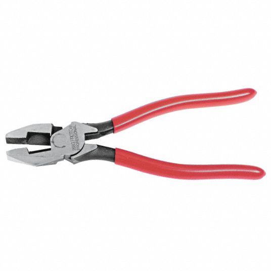 6 1/4 in Overall Lg, 1 1/8 in Jaw Lg, Linemans Plier - 10G614