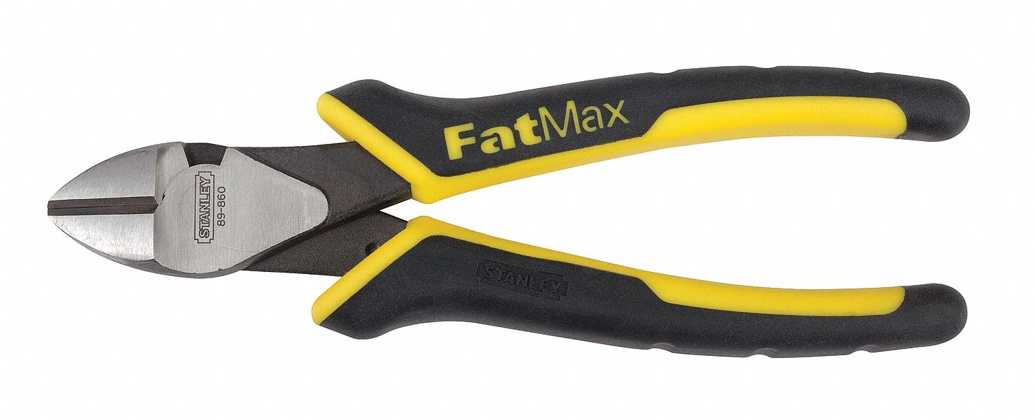 DIAGONAL CUTTING PLIER, FLUSH, ANGLED, 1 IN JAW L, 1⅛ IN JAW W, 8 IN OVERALL L, TETHER READY