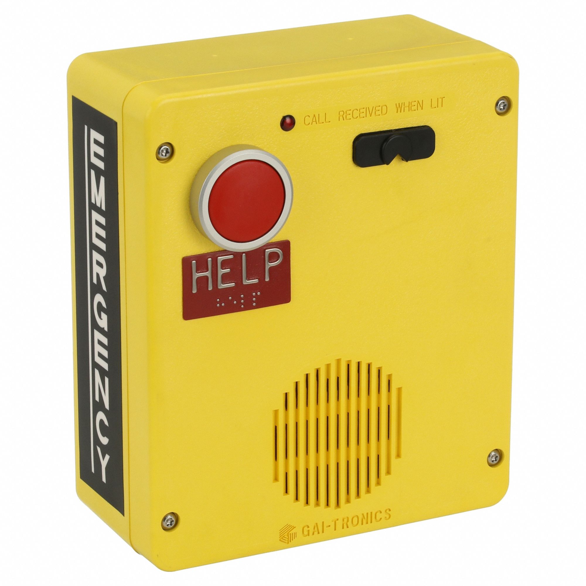 Emergency Weatherproof Telephone: Surface Mount, Auto Answer, Plastic, 393-001