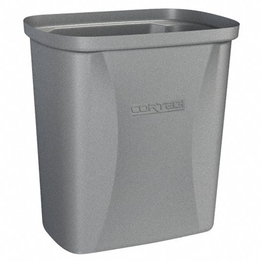 CORTECH, Rectangular, Gray, Correctional Facility Trash Can - 10G844 ...