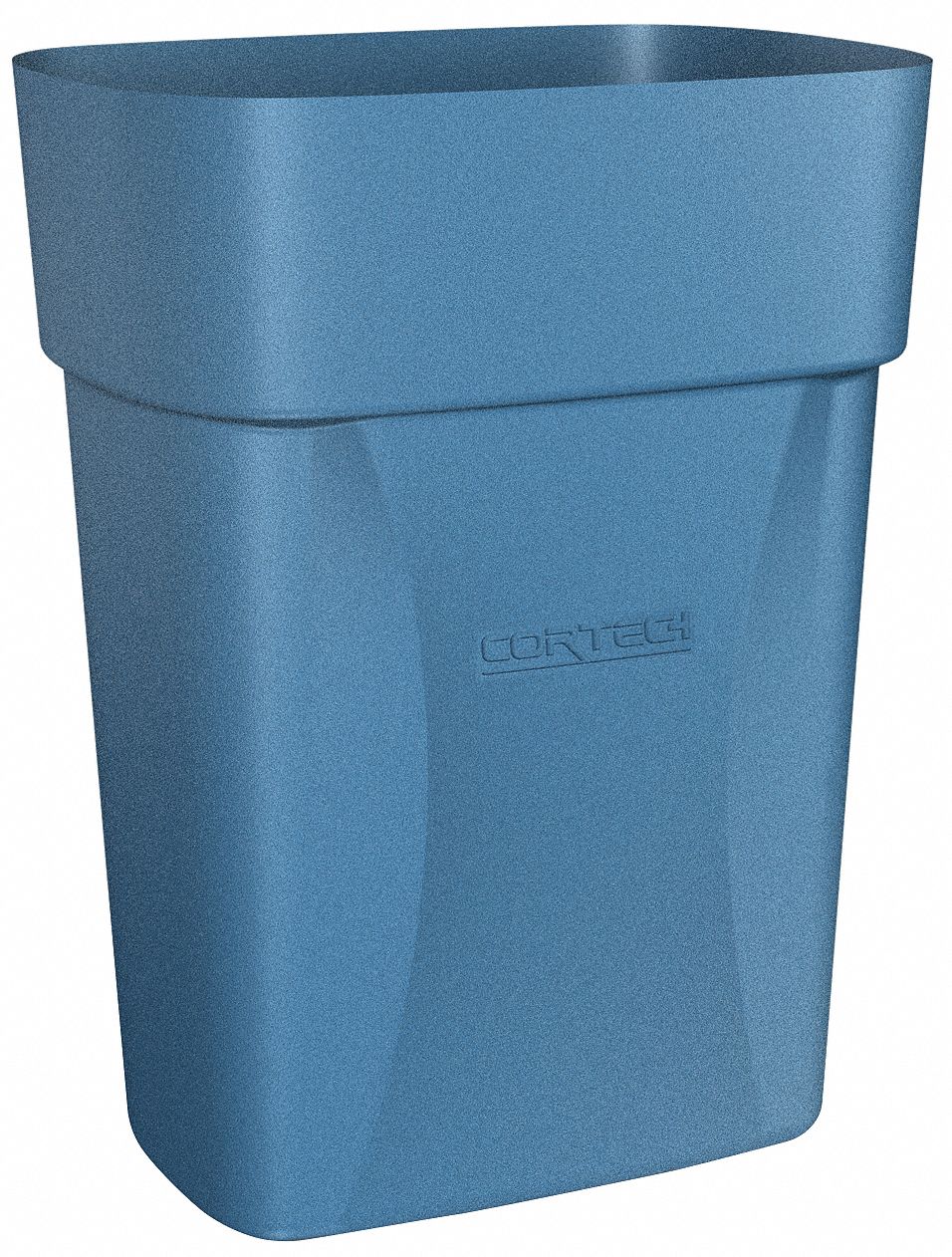 POUBELLE,RONDE,BLEU,3-1/2 GAL