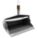 LONG HANDLED DUST PAN,13 IN. W,BLAC