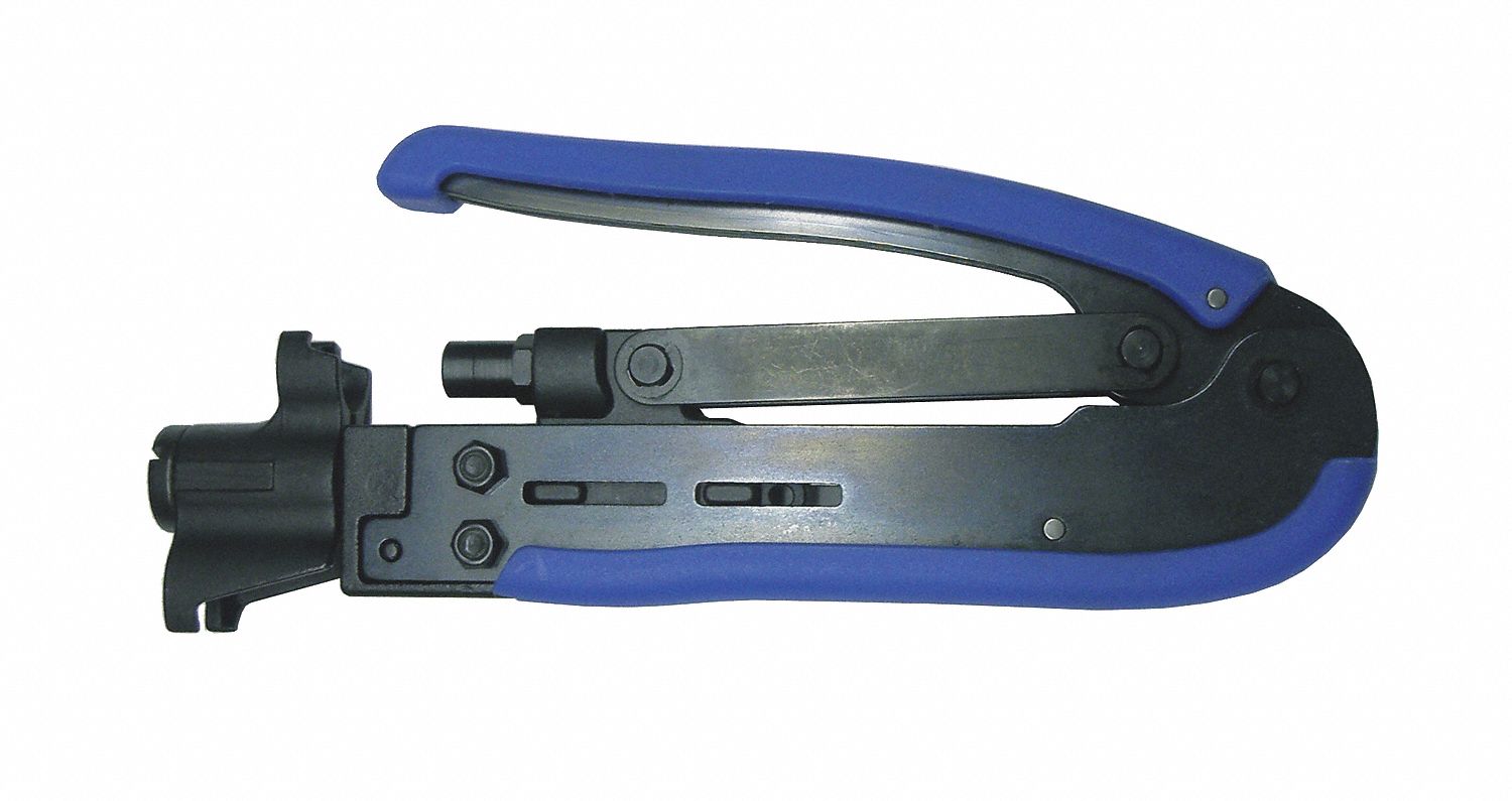 CRIMPER, FOR F LONG CONNECTORS, RG59/RG6, 6 3/4 IN OVERALL L