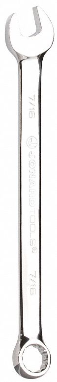 Combination Wrench: Alloy Steel, Chrome, 7/16 in Head Size, 6 3/4 in Overall Lg, Offset