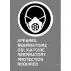 RESPIRATORY PROTECTION REQUIRED SIGN, ENGLISH, RECTANGLE, 10 X 14 IN, PLASTIC