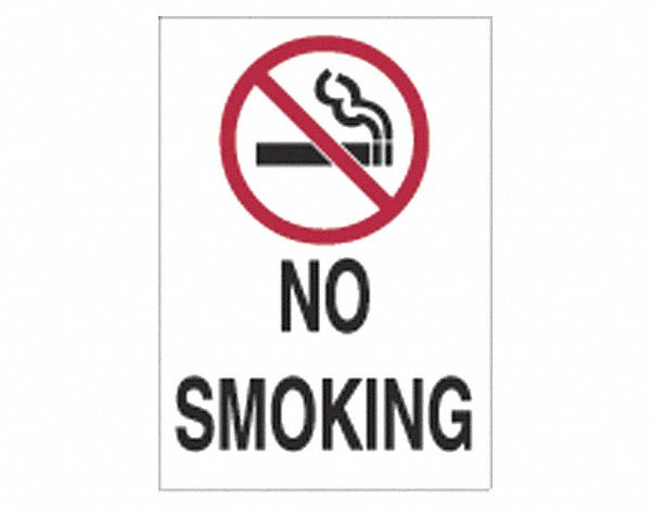 SIGN,NO SMOKING W/PICTO,N/H POLY,10"X7"