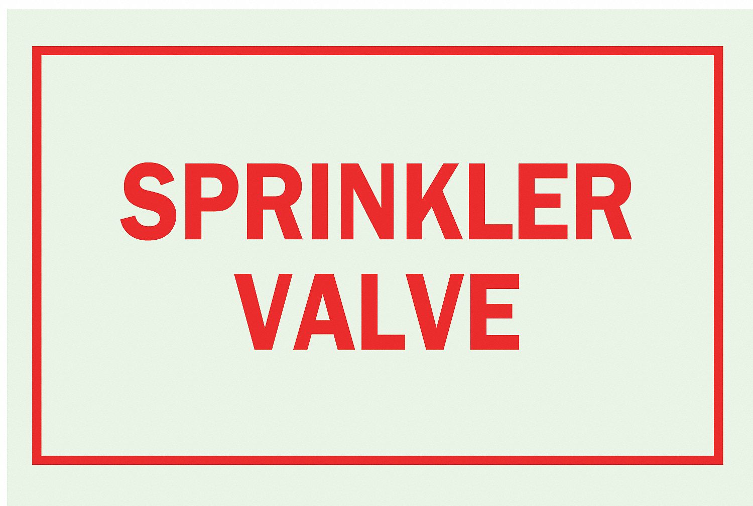 SIGN SPRINKLER VALVE