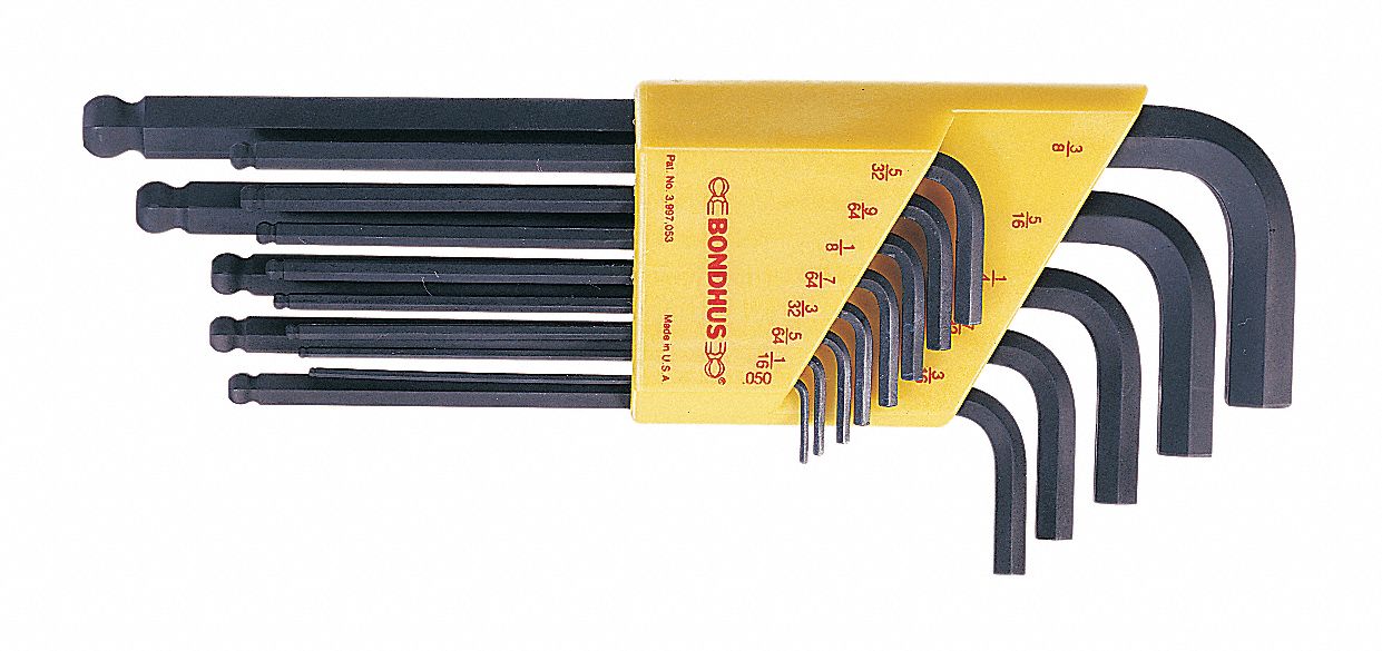 BALLPOINT HEX KEY SET .050-5/32