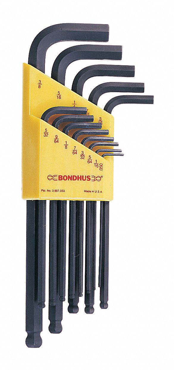 BALLPOINT HEX KEY SET 1/16-1/4" 10 PC