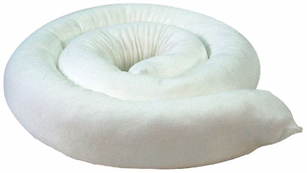 ABSORBENT SOCK, WHITE, 3 IN DIAMETER, 4 IN LENGTH, 3 IN WIDTH, 20/CASE