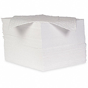 SORBENT PAD, OIL ONLY, ECONOMY, 17 X 19 IN, POLYPROPYLENE, BALE 200