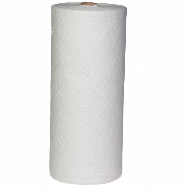 SORBENT ROLL, OIL ONLY, ECONOMY, 144 X 38 IN, POLYPROPYLENE