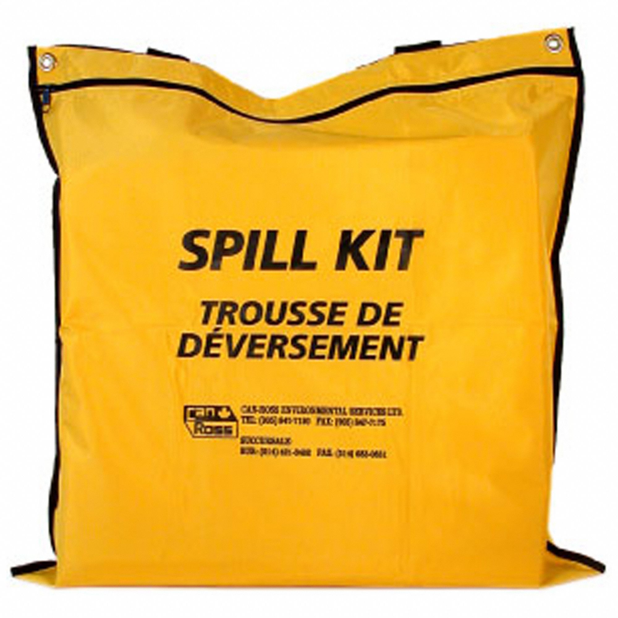 SPILL KIT, POLYPROPYLENE, 3.7 GAL CAPACITY, 10 PADS INCLUDED, UNIVERSAL