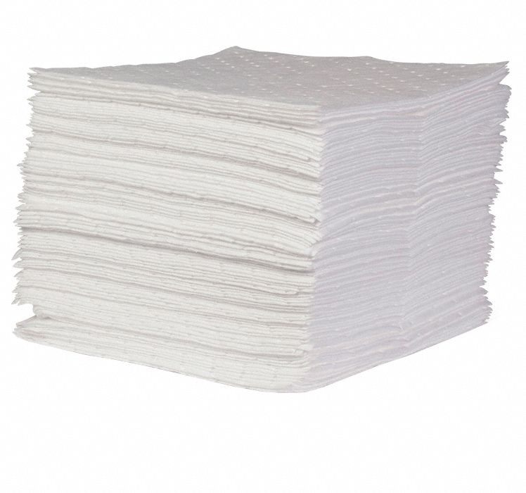 GENERAL SORBENT PAD, OIL ONLY, 17 X 19 X 3/4 IN, BALE 100