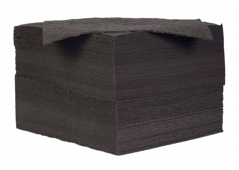 SORBENT PAD, UNIVERSAL/HAZMAT, 17 X 19 X 3/8 IN, BALE 100