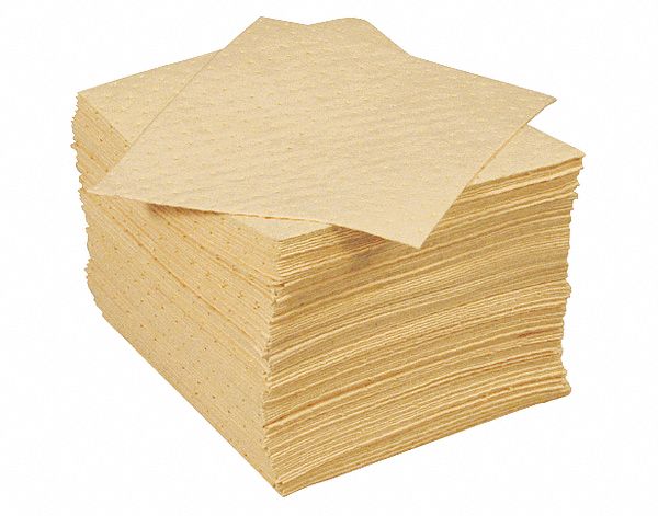SORBENT ROLL, UNIVERSAL/HAZMAT, YELLOW, 17 X 19 IN, BALE 200