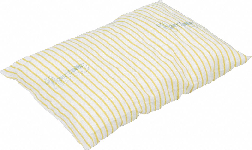 SORBENT PILLOW, UNIVERSAL/HAZMAT, YELLOW, 12 X 13 IN, CASE 10