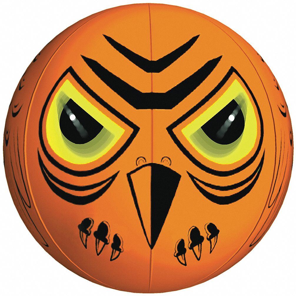 TERROR EYES VISUAL BIRD SCARE, WEATHER-PROOF, ORANGE, 19 IN DIA, 1 LB, MYLAR/VINYL