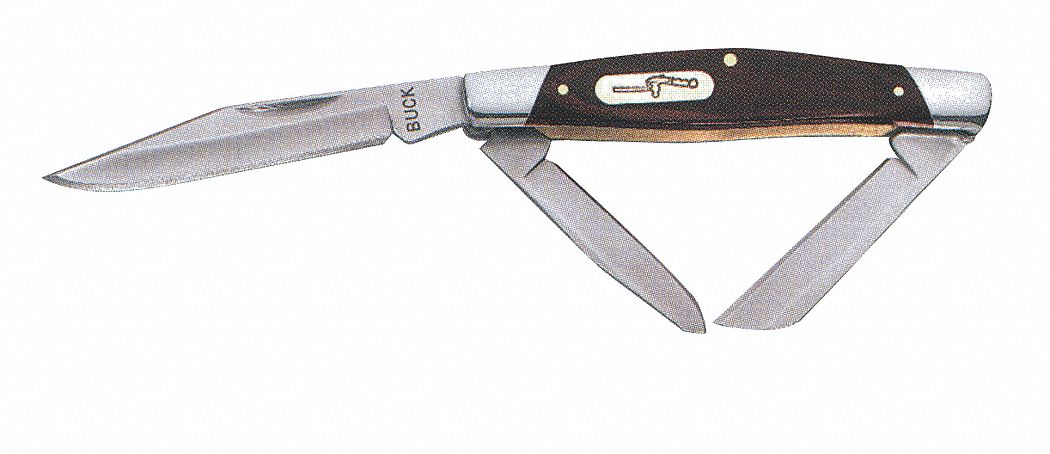 TRIO KNIFE, 420HC STAINLESS STEEL, SILVER, WOODWOOD HANDLE
