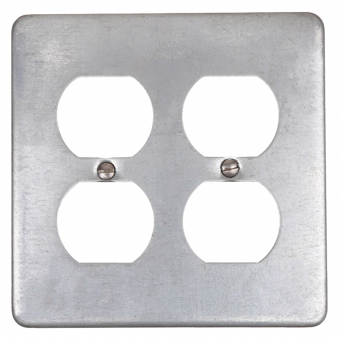 WEATHERPROOF COVER, STEEL, DUPLEX RECEPTACLES, 2 GANGS, 4⅝ IN OVERALL H, 3R