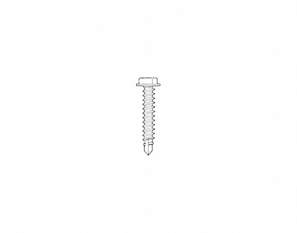 SELF-DRILLING SCREW, CARBON STEEL 12"-24 THREAD, INCH, CLIMASEAL