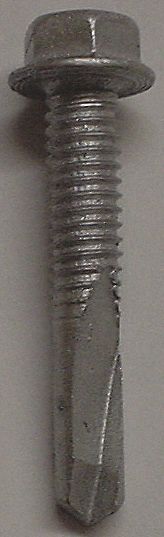 SELF-DRILLING SCREWS, BONDED WASHER, 5/16 IN HWH, TEKS 5, 12-24 X 1 1/4 IN, CARBON STEEL, BX 2500