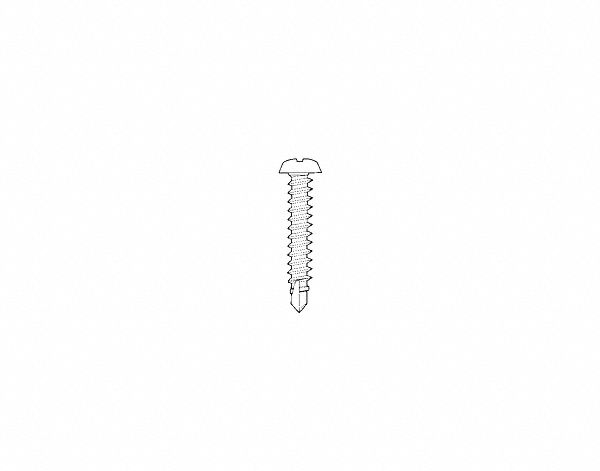 SELF-DRILLING SCREW, CARBON STEEL, 1 IN L, #8-18, INCH, PAN HEAD, #8 SOCKET, ELECTRO-ZINC