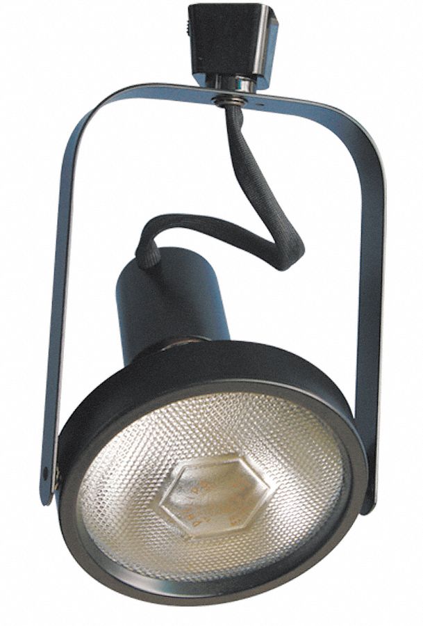 LUMAPRO Track Lighting Head Halogen/Incandescent/LED, Black, 100 W Max