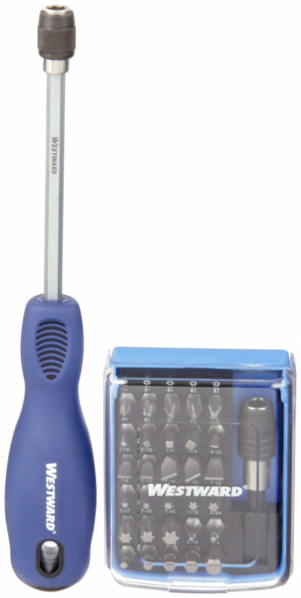 WESTWARD, 30 Tips, 7 in Overall Lg, MultiBit Screwdriver 10J159