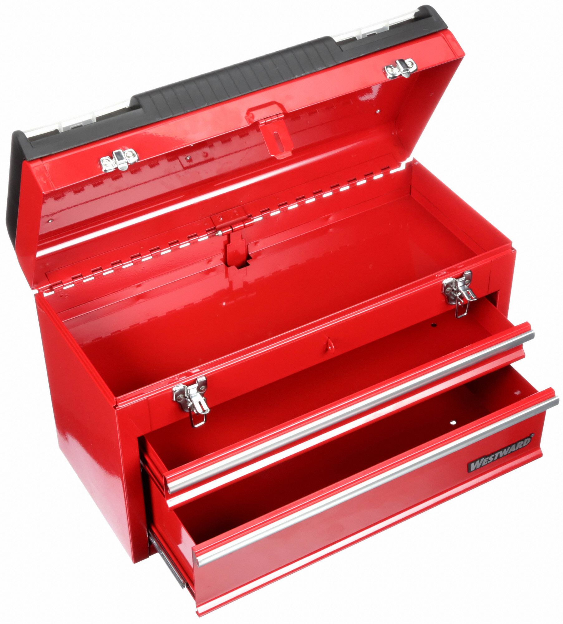 WESTWARD Tool Box 20 1/2 in Overall Wd, 8 5/8 in Overall Dp, 13 3/4 in
